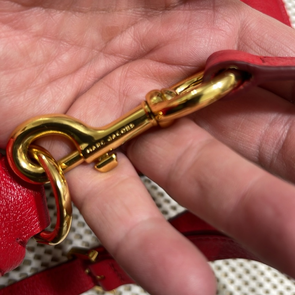 Marc Jacob’s Red Leather Empire City Crossbody Purse - Picture 15 of 15